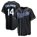 MATTH KC.Royals #14 Jac Caglianone Player Black Carbon Fashion Home Game Stitched Jerseys