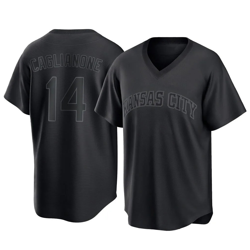 MATTH KC.Royals #14 Jac Caglianone Player Black Fashion Game Stitched Jerseys