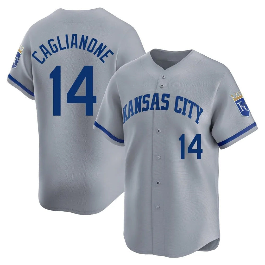 MATTH KC.Royals #14 Jac Caglianone Player Gray Limited Home Stitched Jerseys
