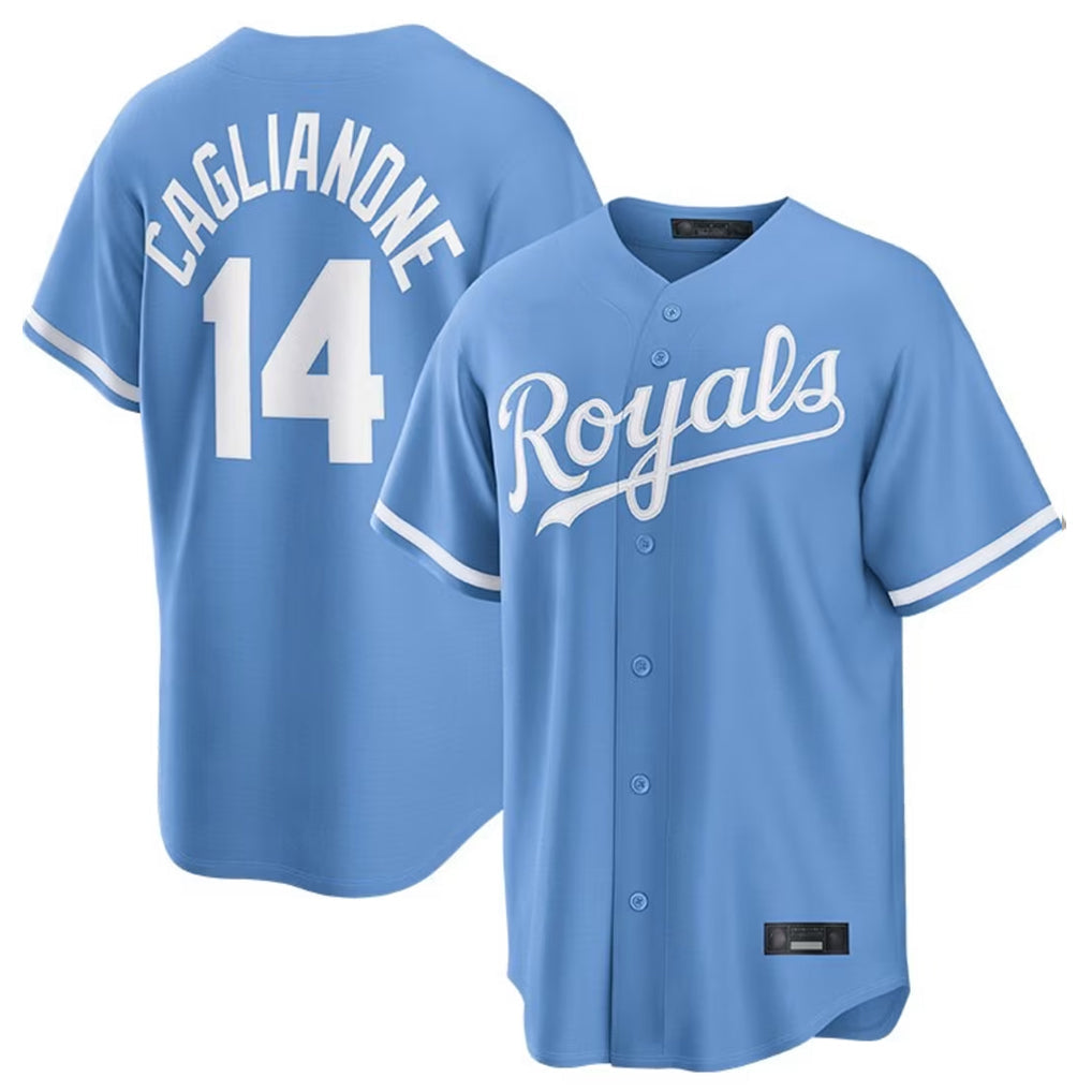 MATTH KC.Royals #14 Jac Caglianone Player Light Blue Home Game Stitched Jerseys