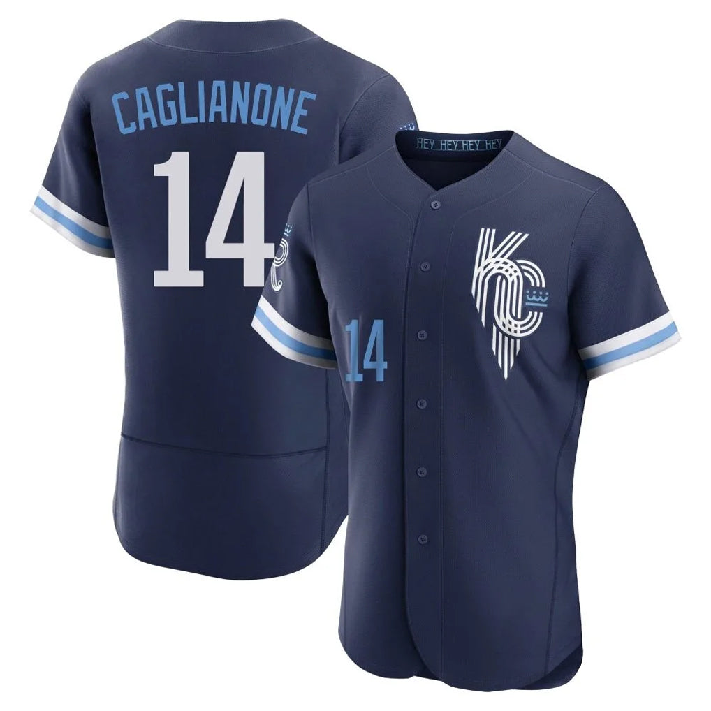 MATTH KC.Royals #14 Jac Caglianone Player Navy City Connect Limited Elite Home Stitched Jerseys