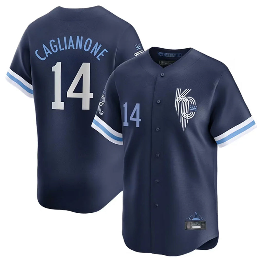 MATTH KC.Royals #14 Jac Caglianone Player Navy City Connect Limited Home Stitched Jerseys