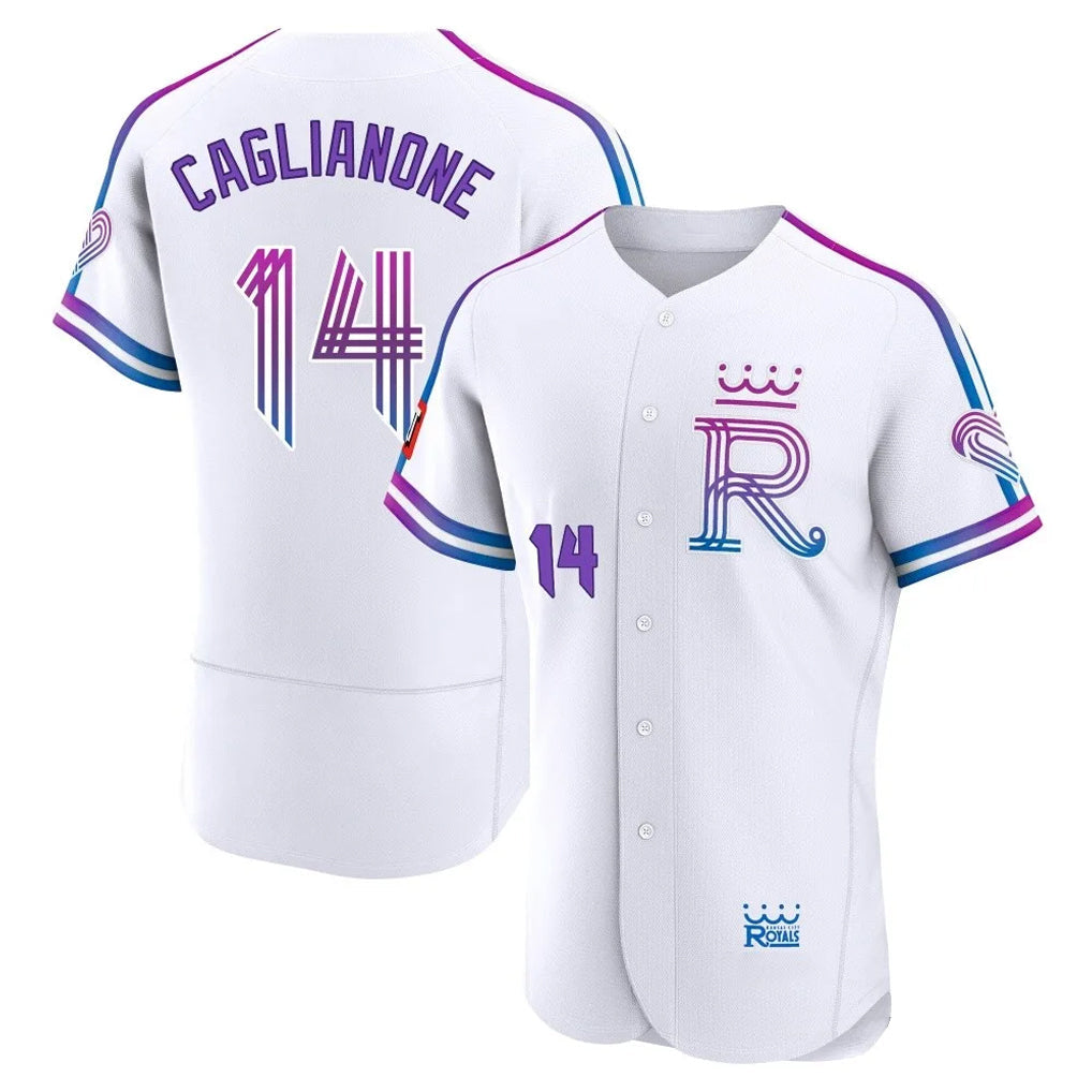 MATTH KC.Royals #14 Jac Caglianone Player White 2026 City Connect Limited Elite Home Stitched Jerseys