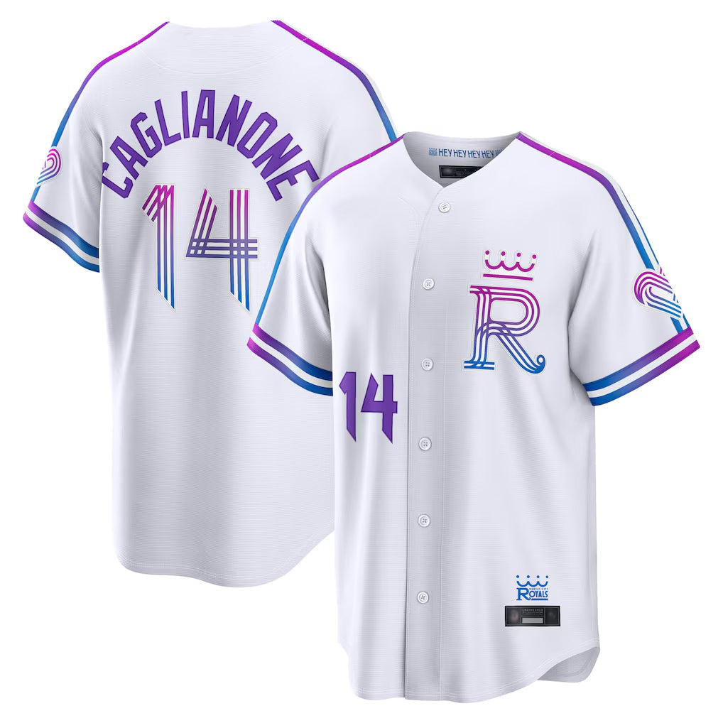 MATTH KC.Royals #14 Jac Caglianone Player White 2026 City Connect Limited Home Stitched Jerseys