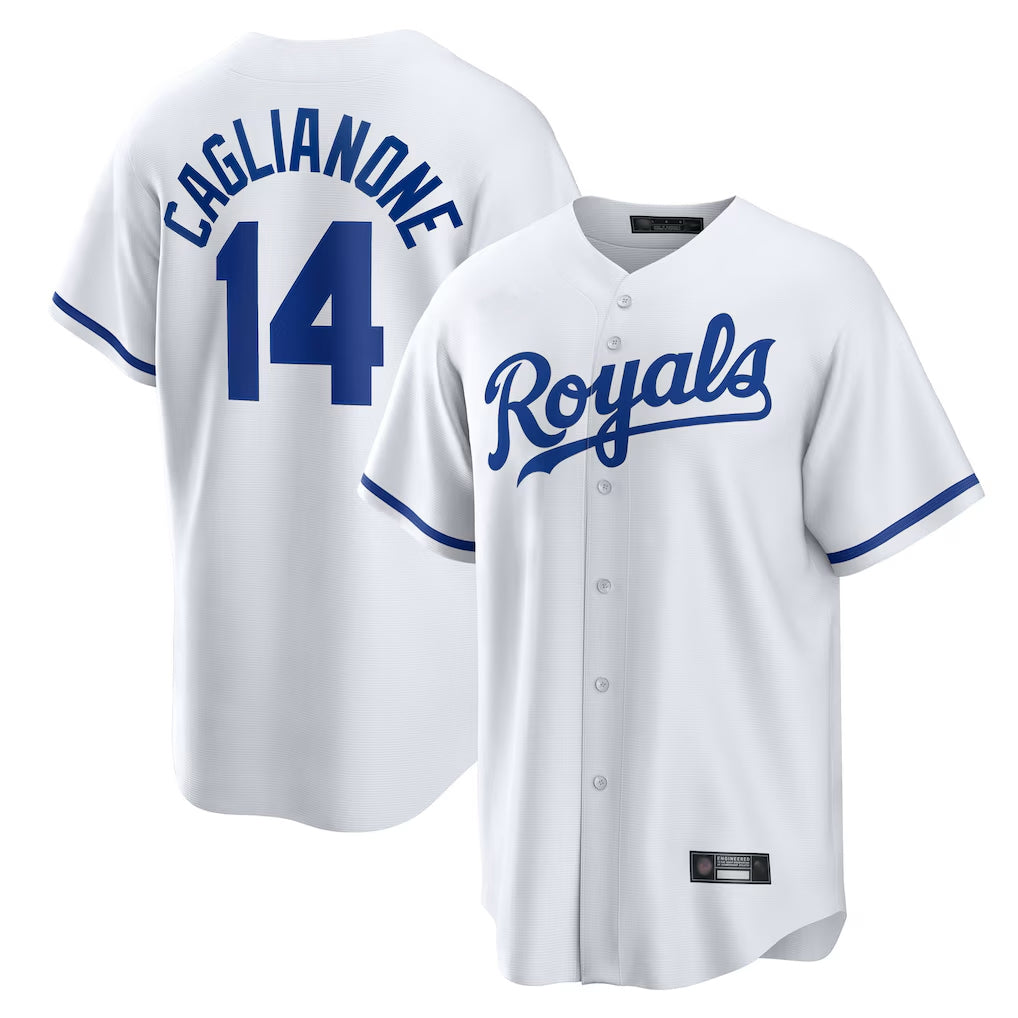 MATTH KC.Royals #14 Jac Caglianone Player White Home Game Stitched Jerseys