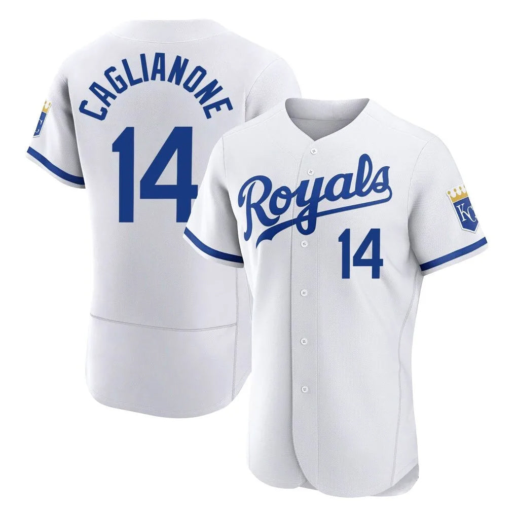 MATTH KC.Royals #14 Jac Caglianone Player White Limited Elite Home Game Stitched Jerseys