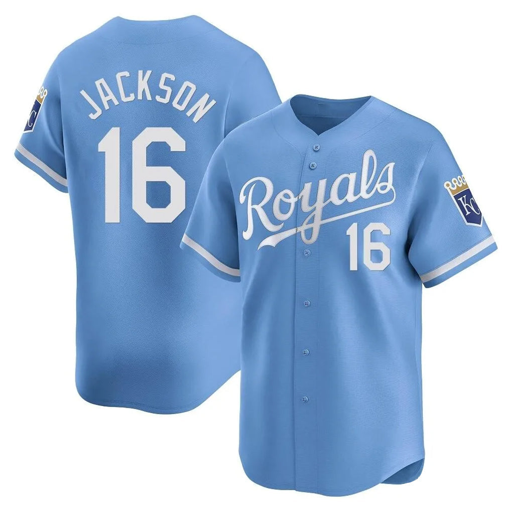 MATTH KC.Royals #16 Bo Jackson Player Light Blue Alt Limited Home Stitched Jerseys