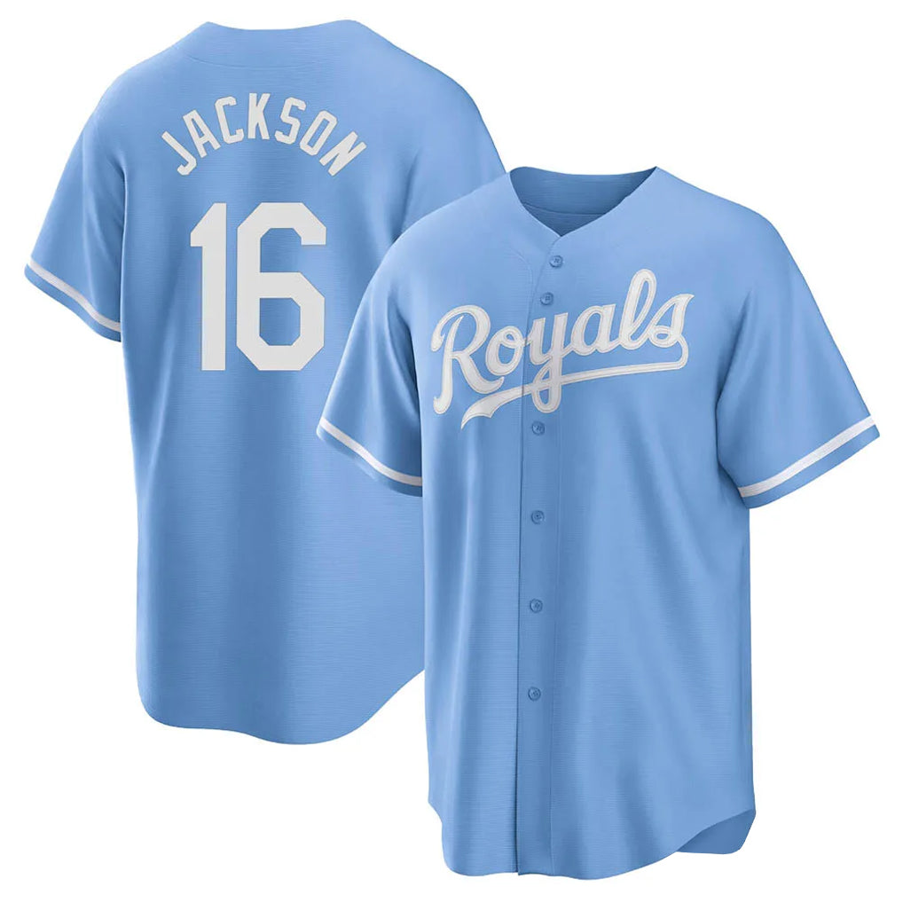 MATTH KC.Royals #16 Bo Jackson Player Light Blue Home Game Stitched Jerseys