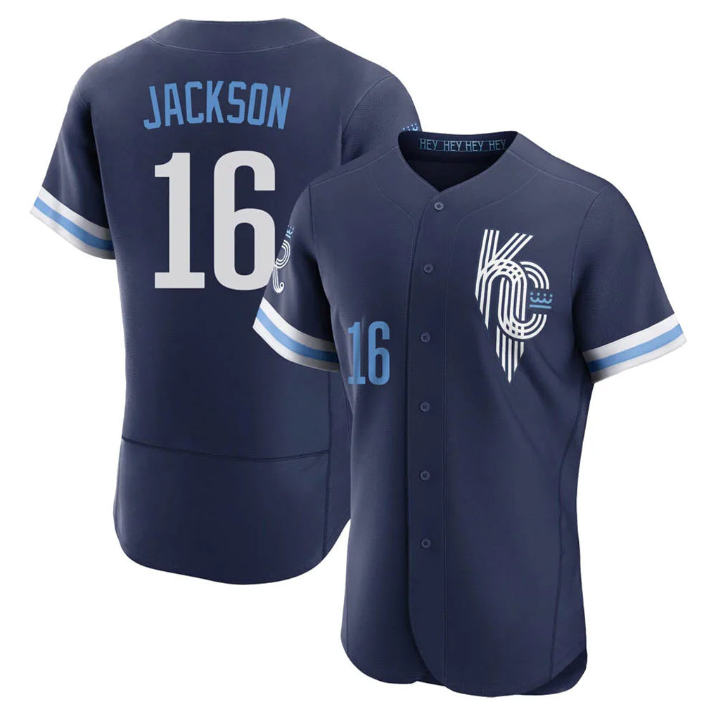 MATTH KC.Royals #16 Bo Jackson Player Navy City Connect Limited Elite Home Stitched Jerseys