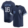 MATTH KC.Royals #16 Bo Jackson Player Navy City Connect Limited Home Stitched Jerseys