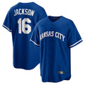 MATTH KC.Royals #16 Bo Jackson Player Royal Game Home Stitched Jerseys