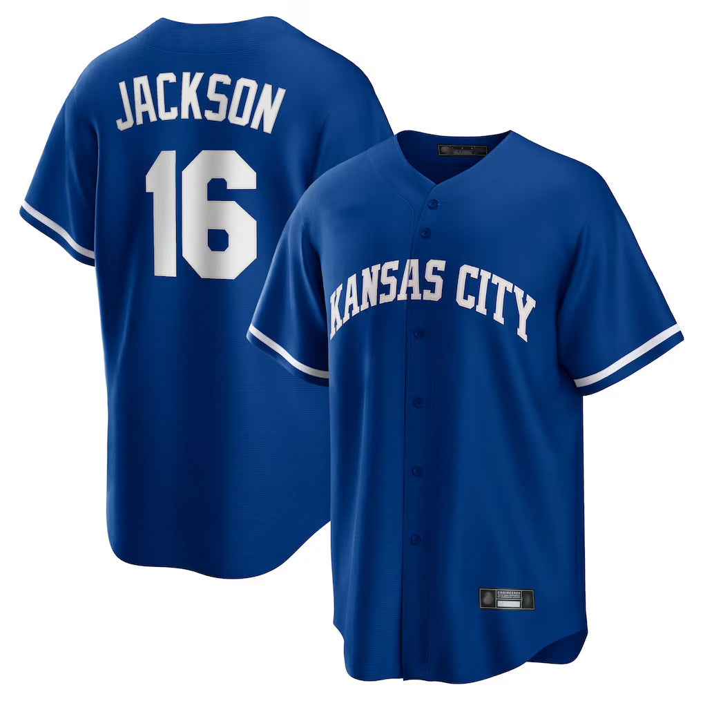 MATTH KC.Royals #16 Bo Jackson Player Royal Game Home Stitched Jerseys