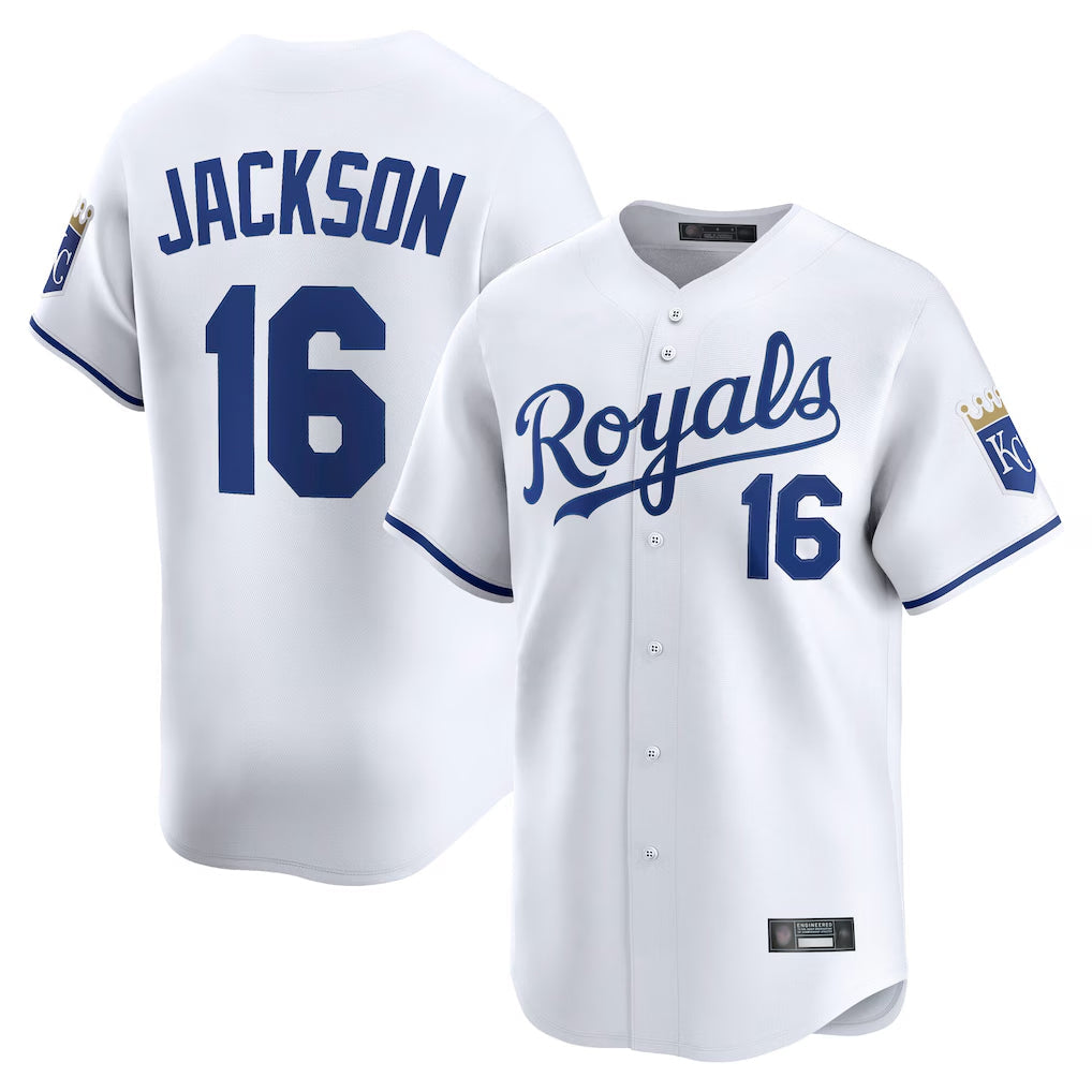 MATTH KC.Royals #16 Bo Jackson Player White Alt Limited Home Stitched Jerseys