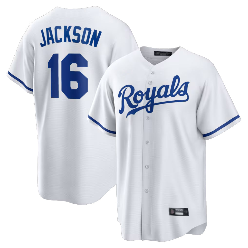 MATTH KC.Royals #16 Bo Jackson Player White Home Game Stitched Jerseys