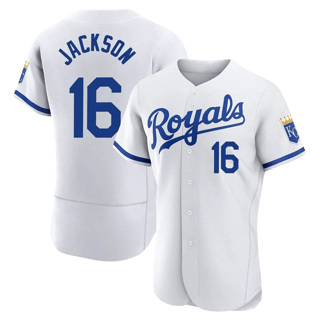MATTH KC.Royals #16 Bo Jackson Player White Limited Elite Home Game Stitched Jerseys