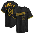 MATTH KC.Royals #19 Michael Massey Player Black Snake Skin City Game Stitched Jerseys