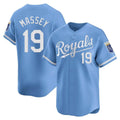 MATTH KC.Royals #19 Michael Massey Player Light Blue Alt Limited Home Stitched Jerseys