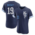 MATTH KC.Royals #19 Michael Massey Player Navy City Connect Limited Elite Home Stitched Jerseys
