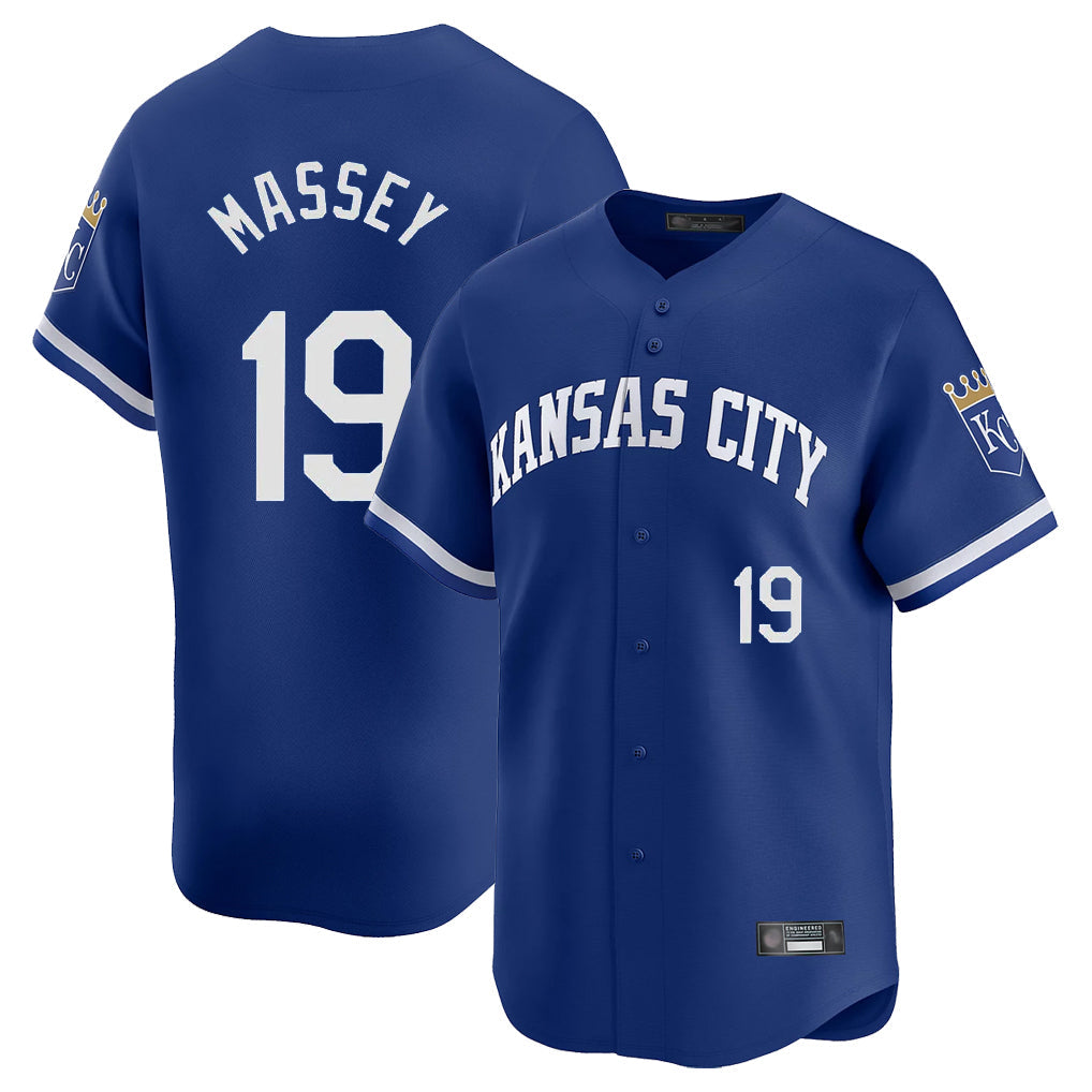 MATTH KC.Royals #19 Michael Massey Player Royal Limited Home Stitched Jerseys