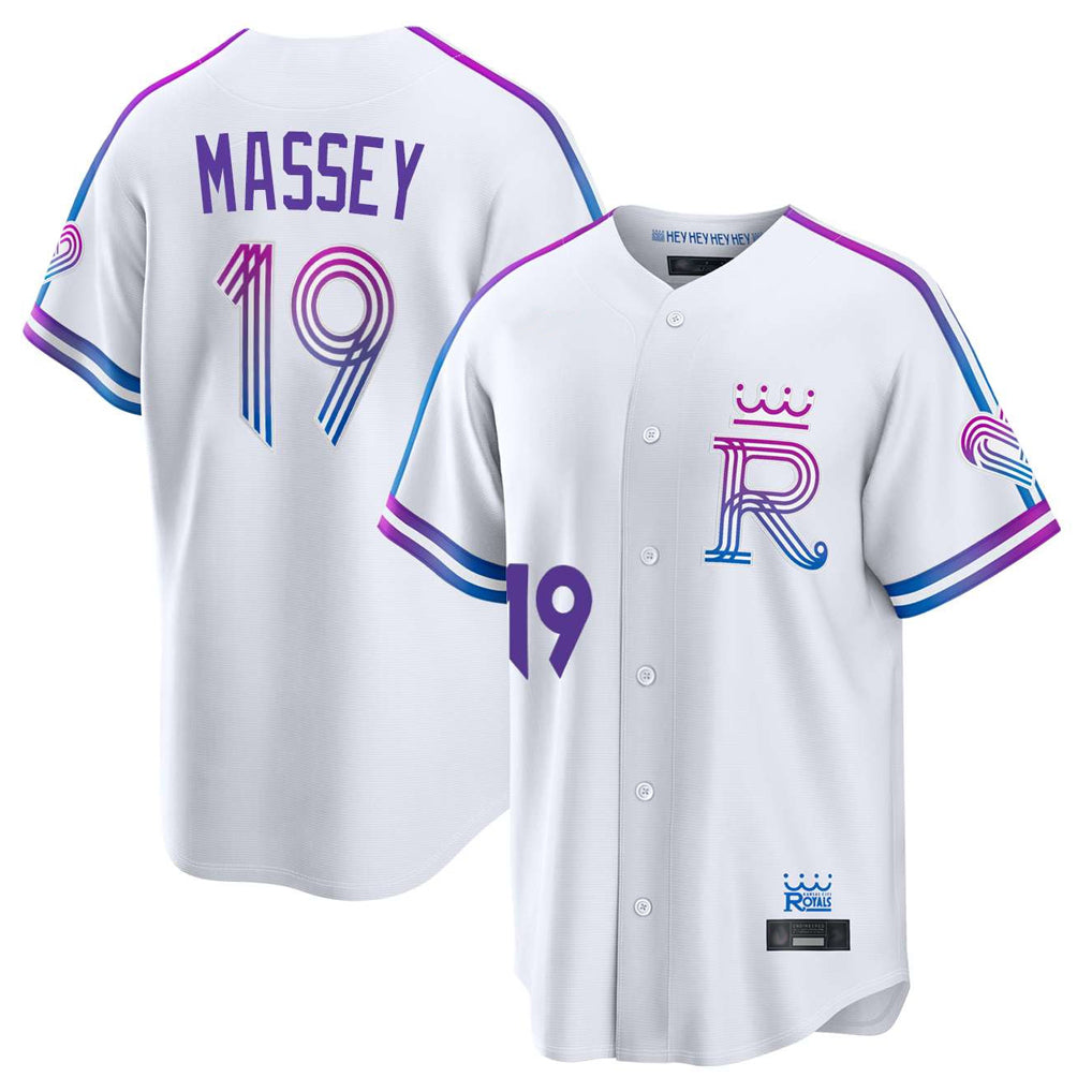 MATTH KC.Royals #19 Michael Massey Player White 2026 City Connect Limited Home Stitched Jerseys
