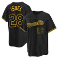 MATTH KC.Royals #28 Kyle Isbel Player Black Snake Skin City Game Stitched Jerseys
