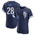 MATTH KC.Royals #28 Kyle Isbel Player Navy City Connect Limited Elite Home Stitched Jerseys