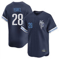 MATTH KC.Royals #28 Kyle Isbel Player Navy City Connect Limited Home Stitched Jerseys