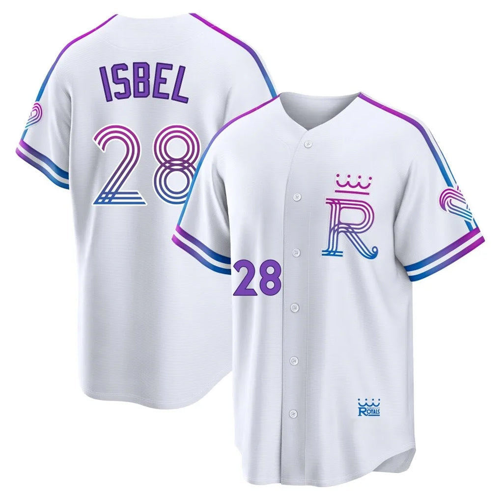 MATTH KC.Royals #28 Kyle Isbel Player White 2026 City Connect Limited Home Stitched Jerseys