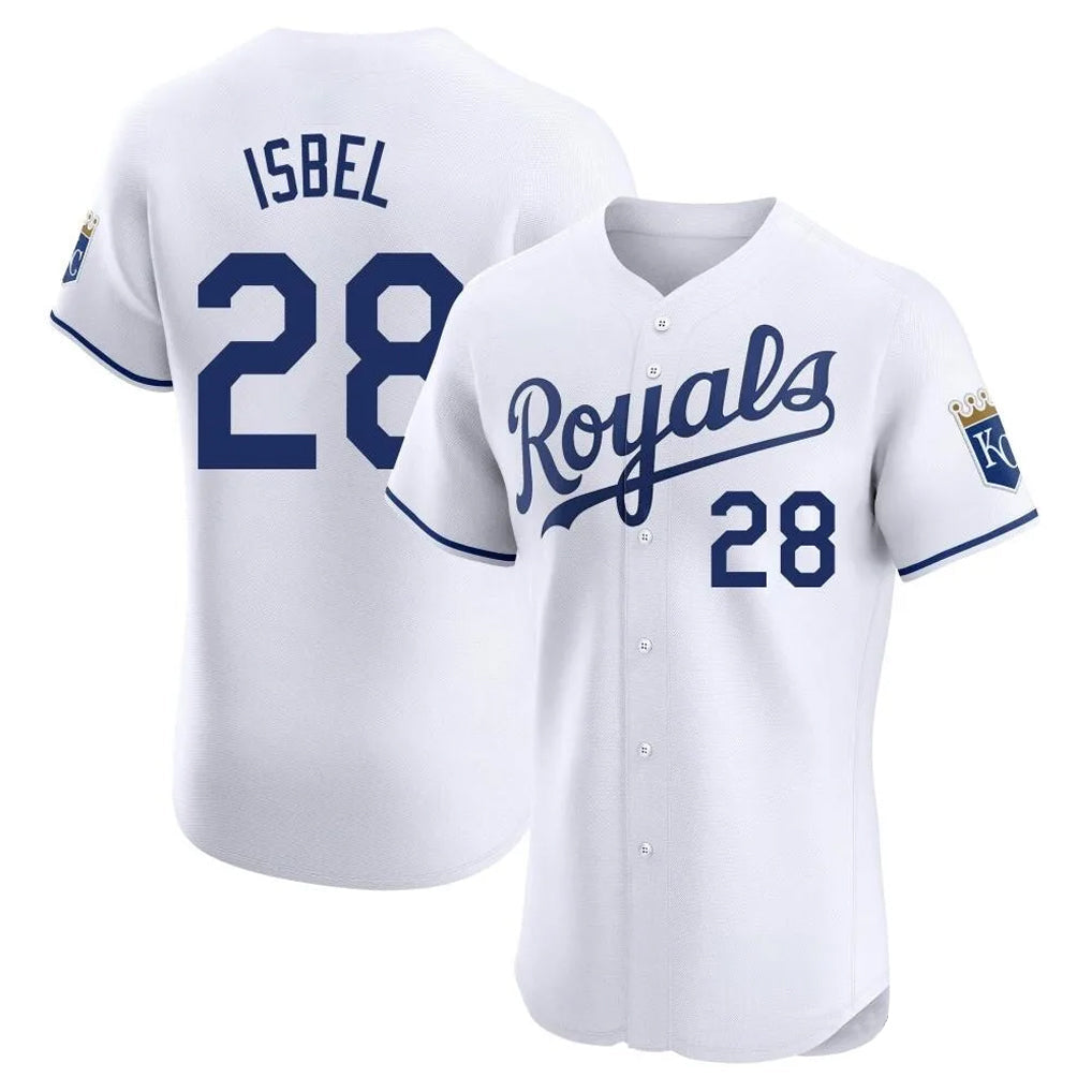 MATTH KC.Royals #28 Kyle Isbel Player White Alt Limited Elite Home Stitched Jerseys
