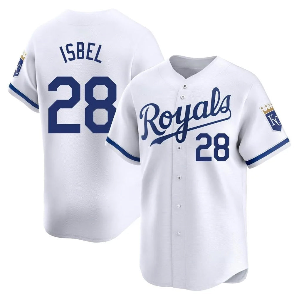 MATTH KC.Royals #28 Kyle Isbel Player White Alt Limited Home Stitched Jerseys