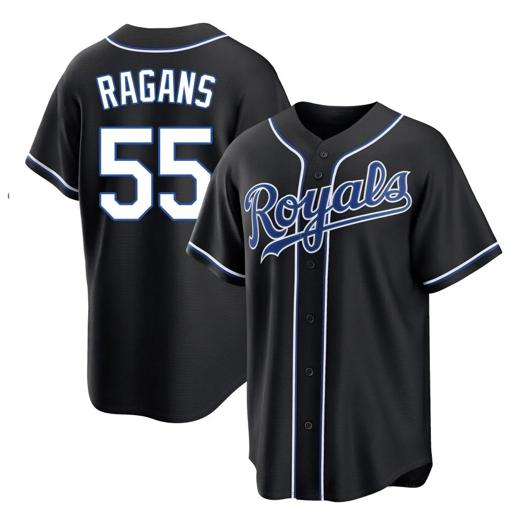 MATTH KC.Royals #55 Cole Ragans Player Black Carbon Fashion Home Game Stitched Jerseys