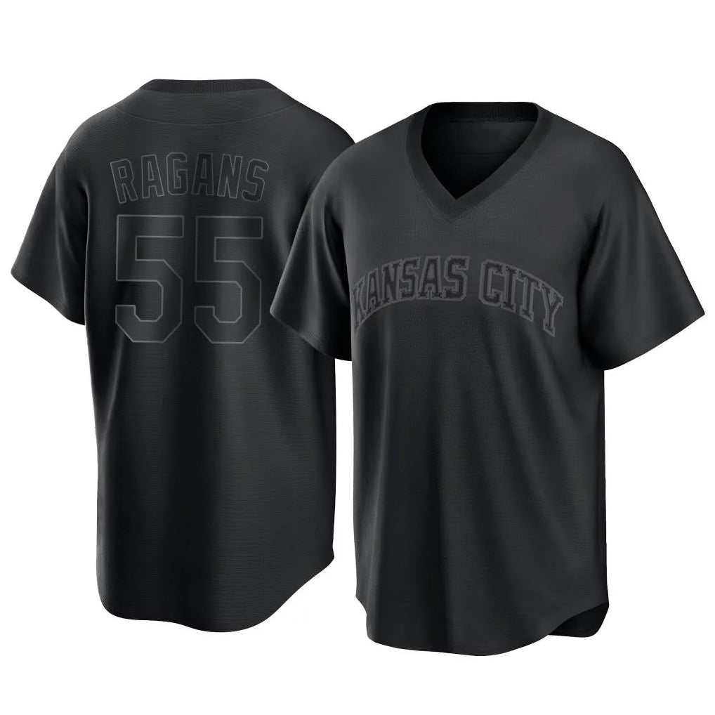 MATTH KC.Royals #55 Cole Ragans Player Black Fashion Game Stitched Jerseys