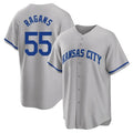 MATTH KC.Royals #55 Cole Ragans Player Gray Game Home Stitched Jerseys
