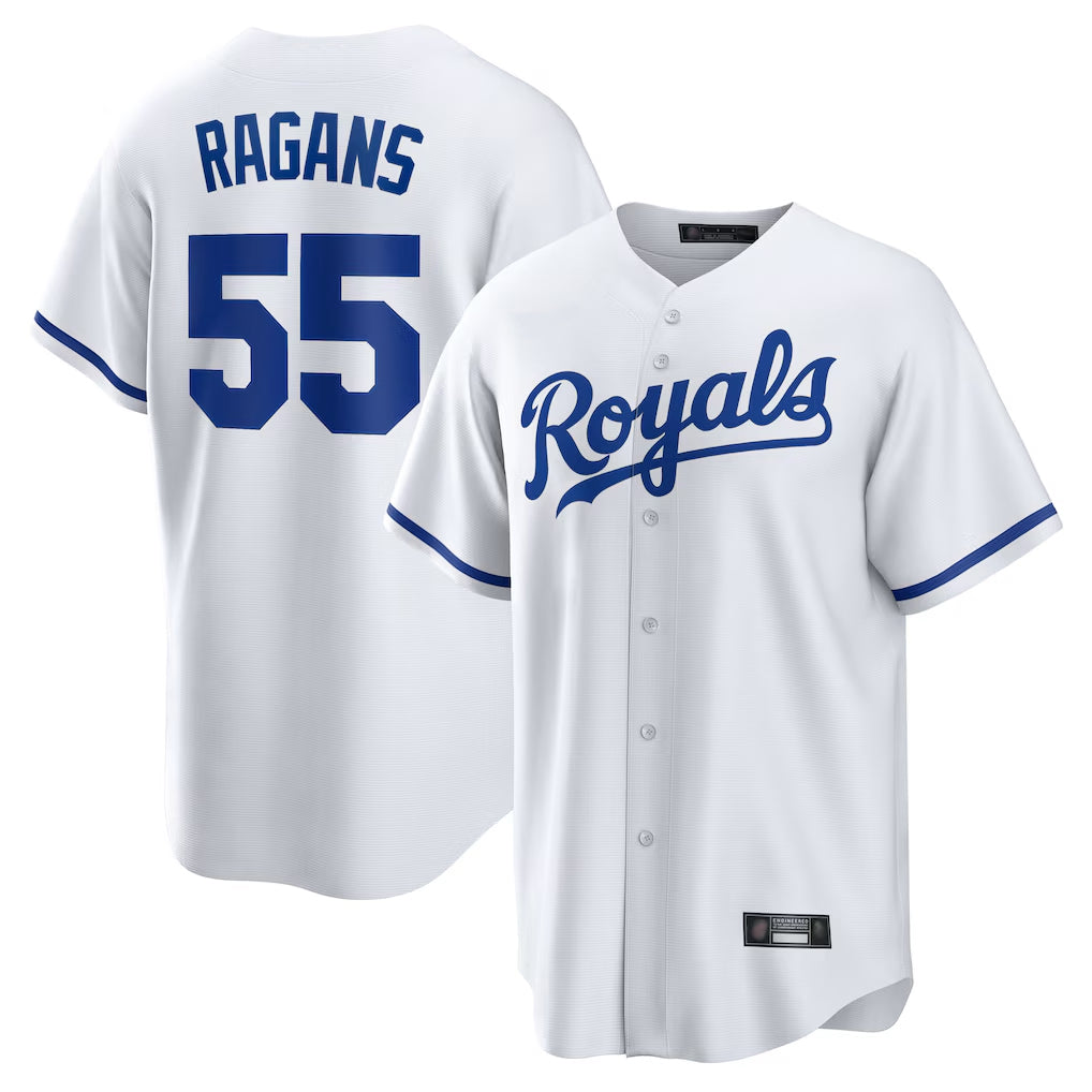 MATTH KC.Royals #55 Cole Ragans Player White Home Game Stitched Jerseys
