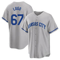 MATTH KC.Royals #67 Seth Lugo Player Gray Game Home Stitched Jerseys