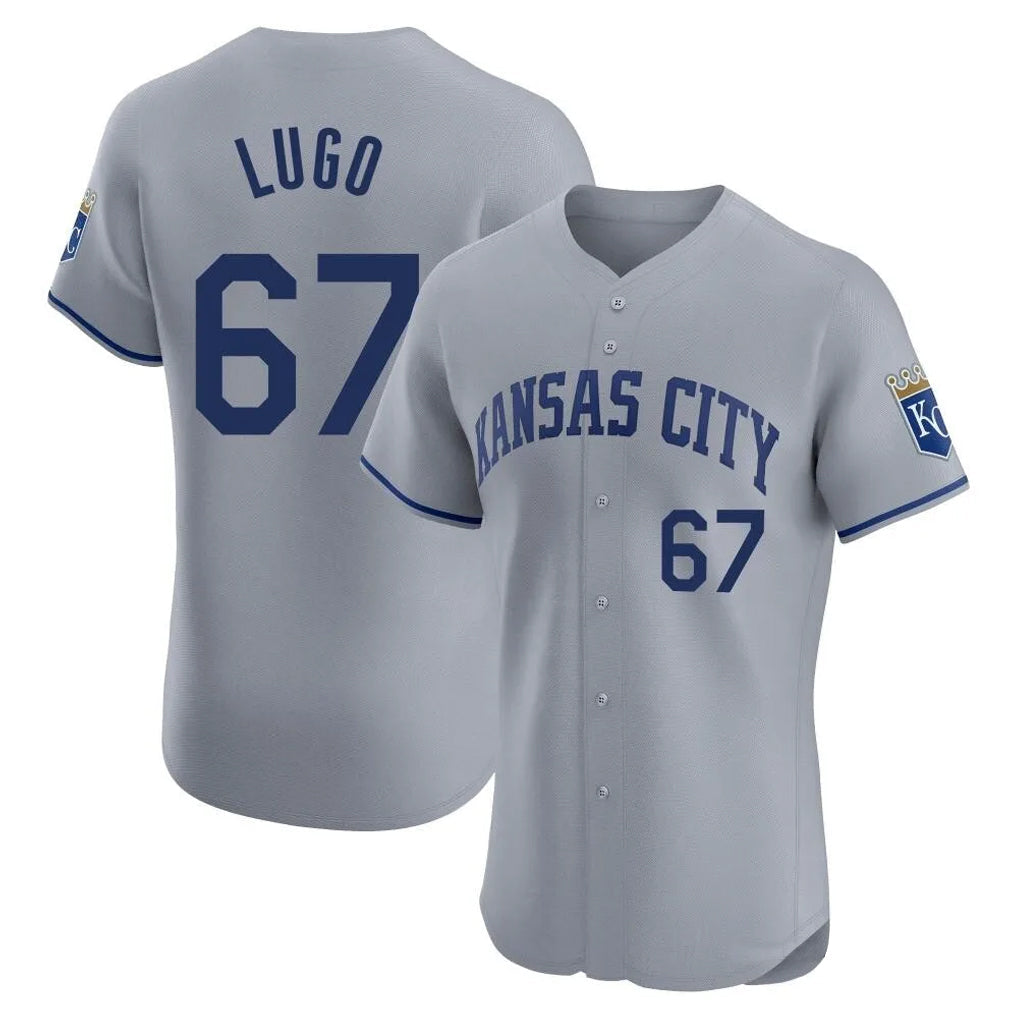 MATTH KC.Royals #67 Seth Lugo Player Gray Limited Elite Home Stitched Jerseys