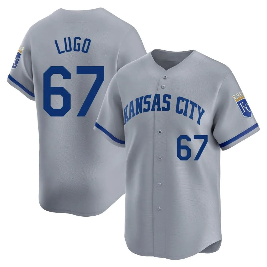 MATTH KC.Royals #67 Seth Lugo Player Gray Limited Home Stitched Jerseys