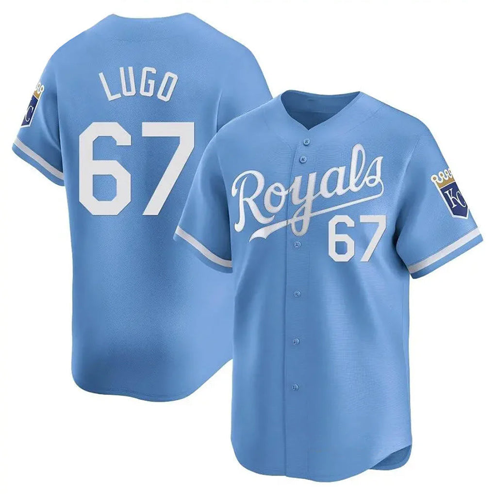 MATTH KC.Royals #67 Seth Lugo Player Light Blue Alt Limited Home Stitched Jerseys