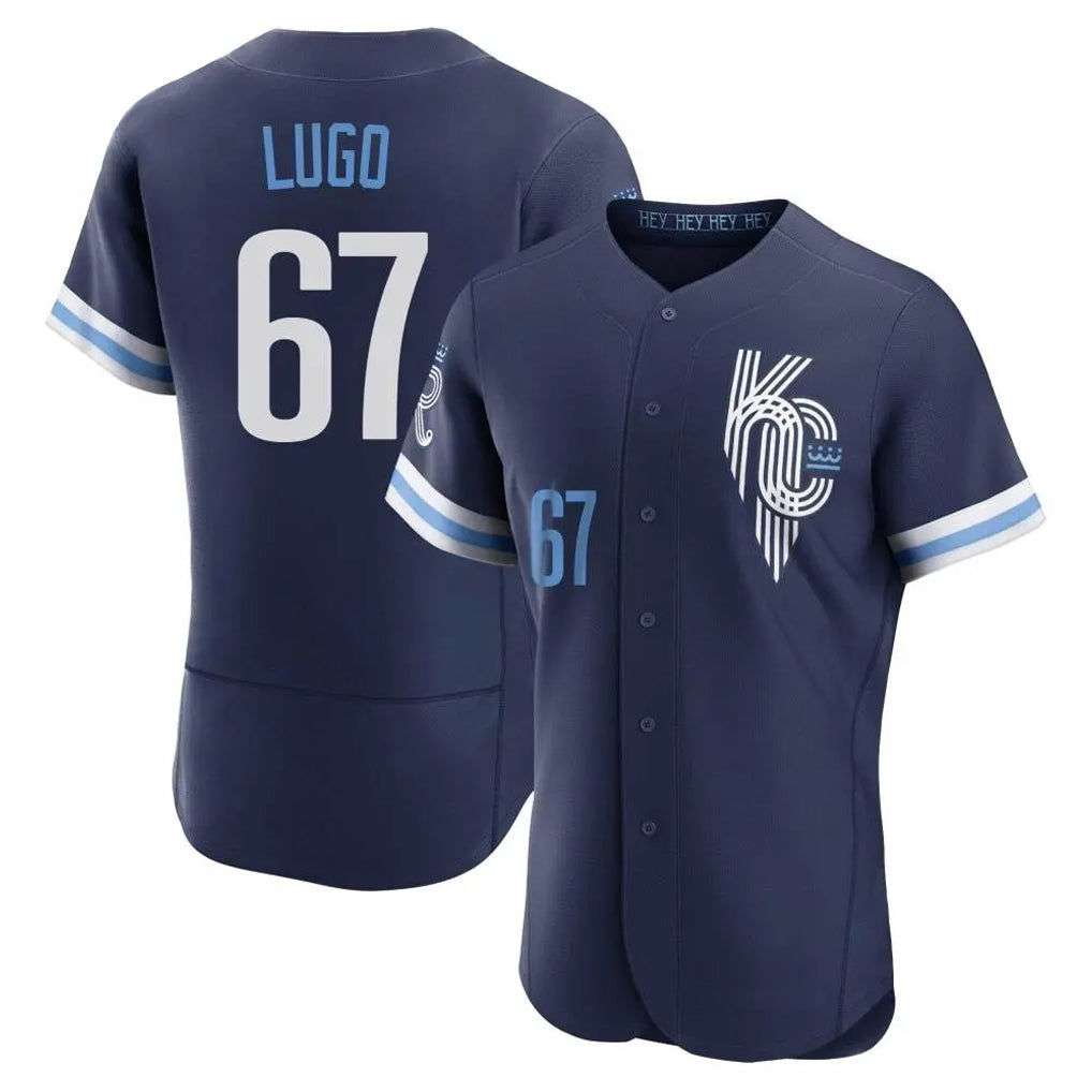 MATTH KC.Royals #67 Seth Lugo Player Navy City Connect Limited Elite Home Stitched Jerseys