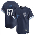 MATTH KC.Royals #67 Seth Lugo Player Navy City Connect Limited Home Stitched Jerseys