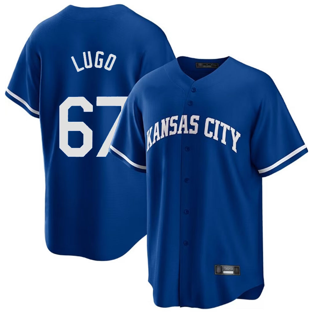 MATTH KC.Royals #67 Seth Lugo Player Royal Game Home Stitched Jerseys