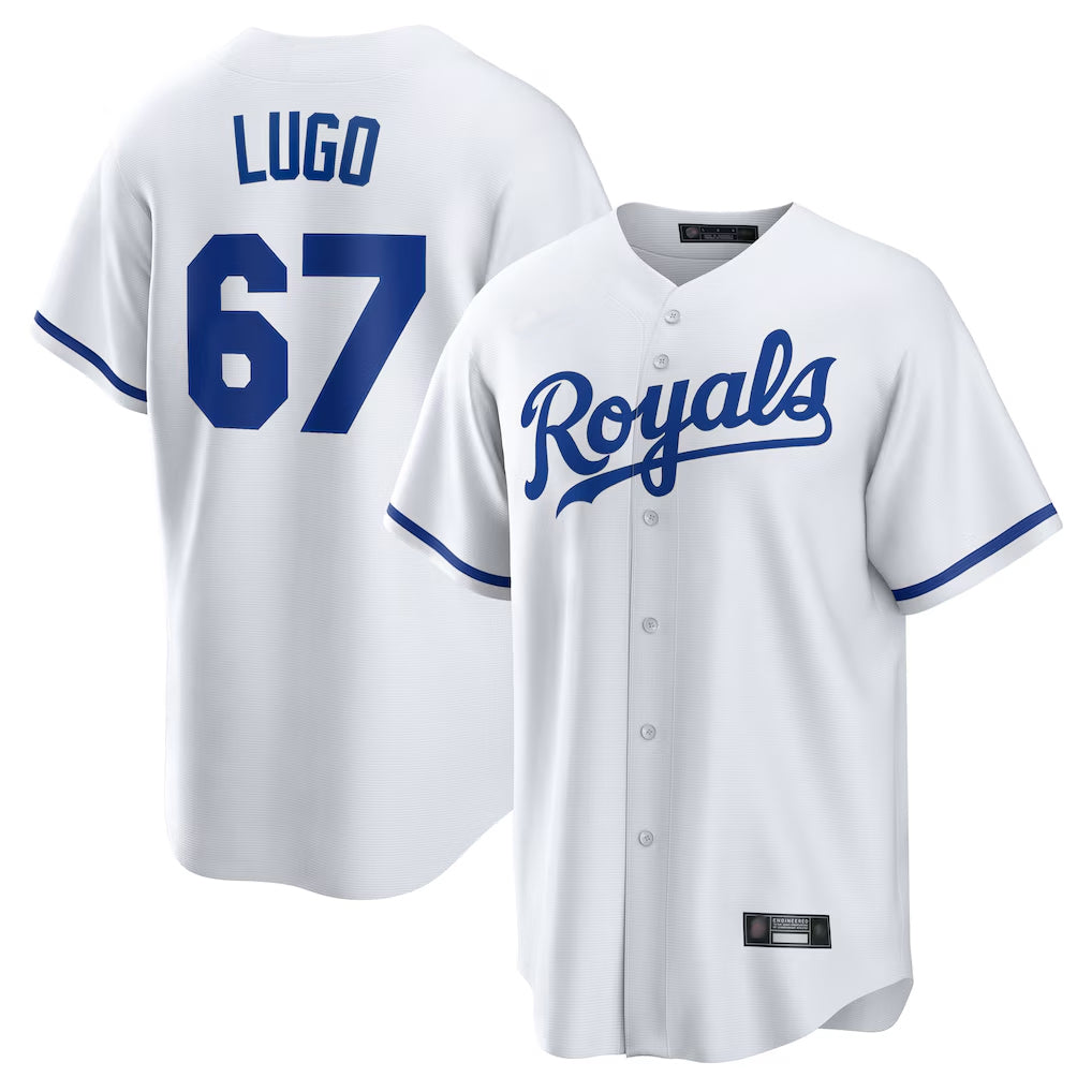 MATTH KC.Royals #67 Seth Lugo Player White Home Game Stitched Jerseys