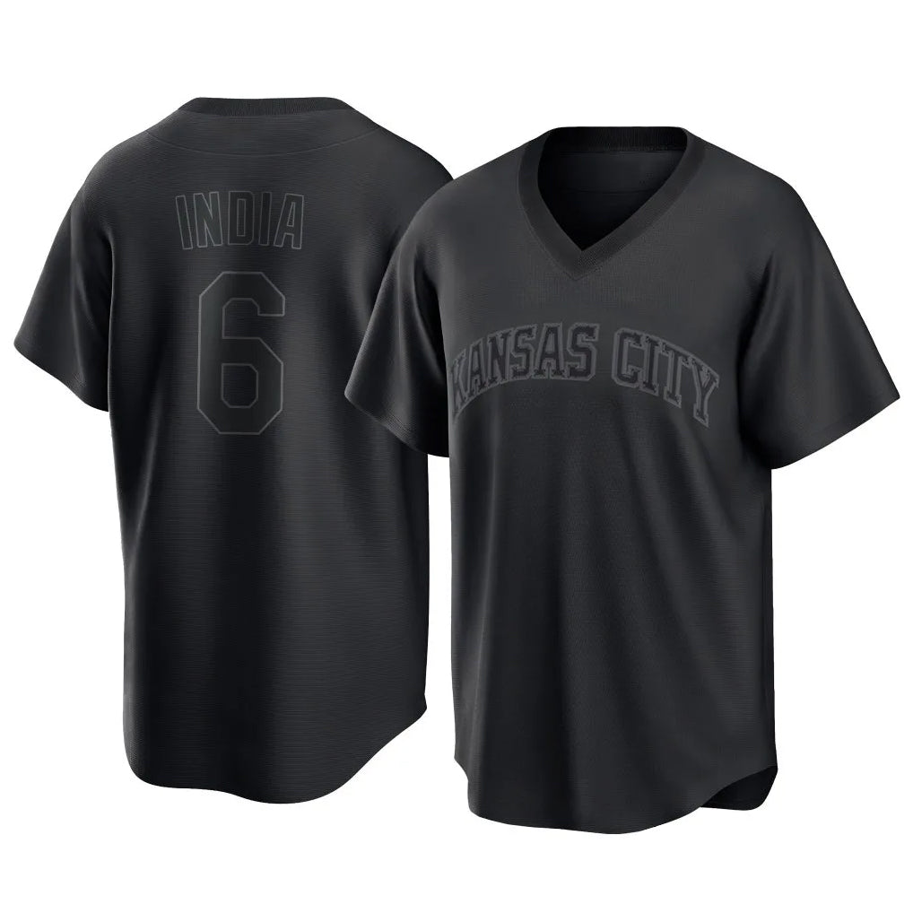 MATTH KC.Royals #6 Jonathan India Player Black Fashion Game Stitched Jerseys