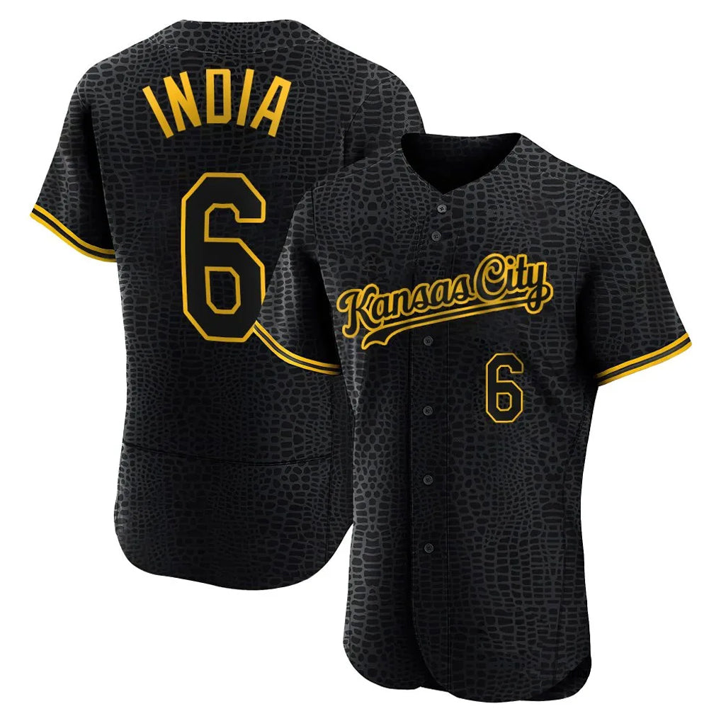 MATTH KC.Royals #6 Jonathan India Player Black Snake Skin City Limited Elite Stitched Jerseys