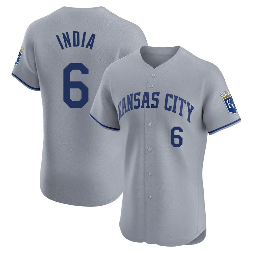 MATTH KC.Royals #6 Jonathan India Player Gray Limited Elite Home Stitched Jerseys