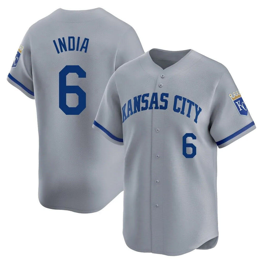 MATTH KC.Royals #6 Jonathan India Player Gray Limited Home Stitched Jerseys