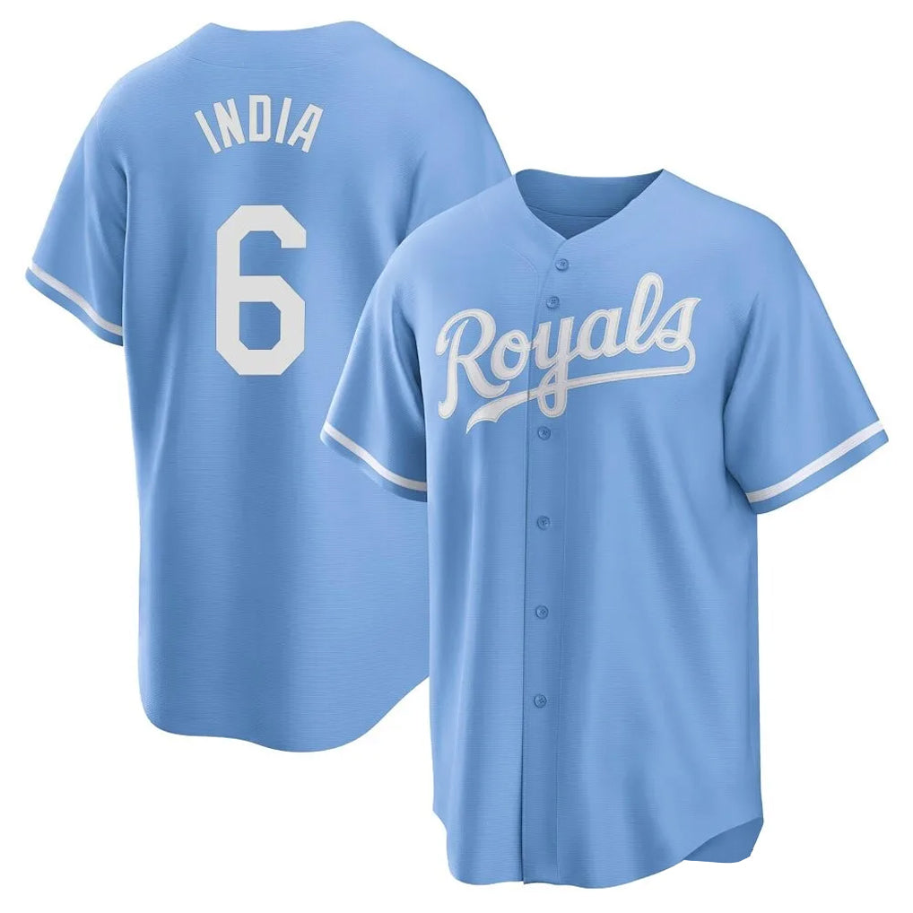 MATTH KC.Royals #6 Jonathan India Player Light Blue Home Game Stitched Jerseys