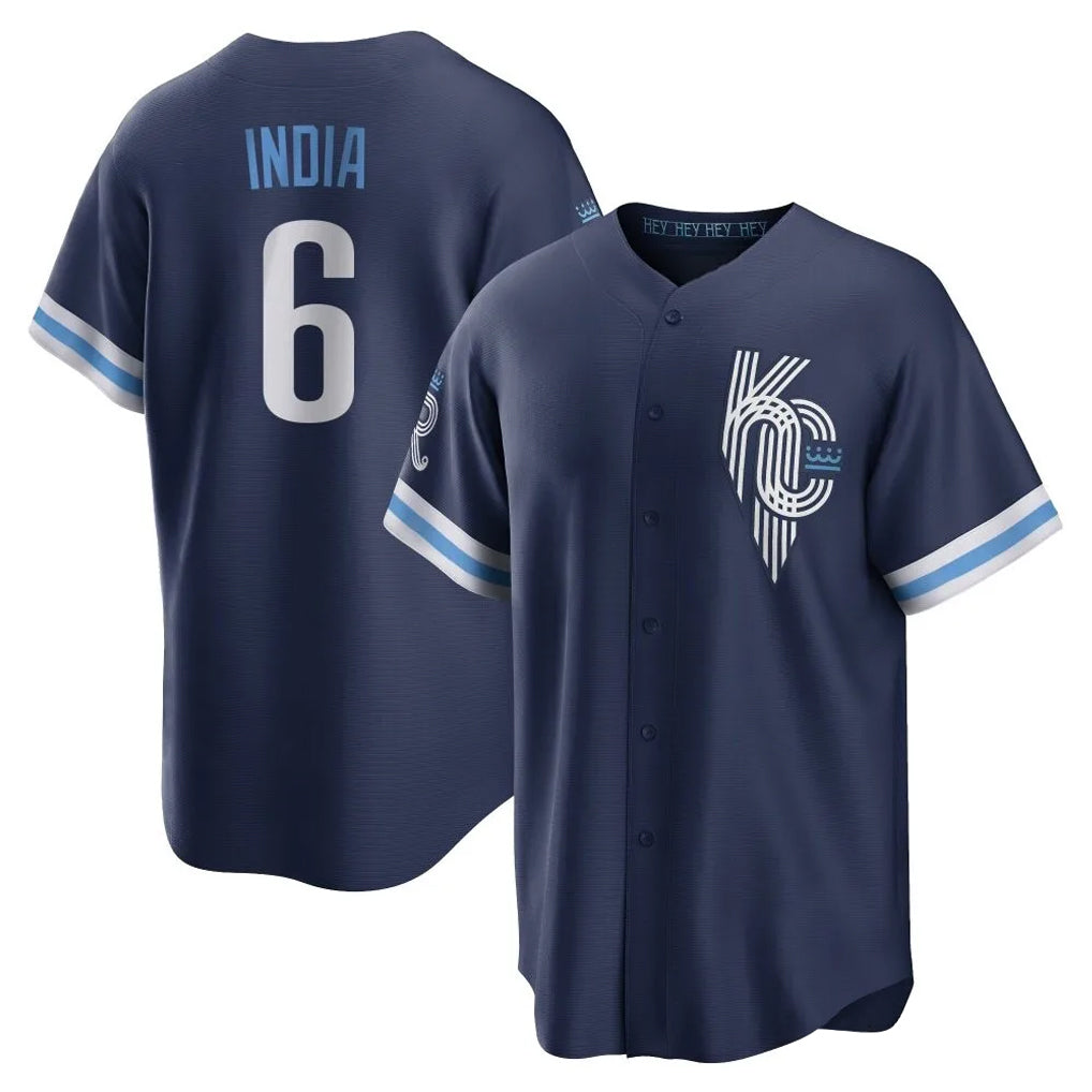 MATTH KC.Royals #6 Jonathan India Player Navy City Connect Home Game Stitched Jerseys