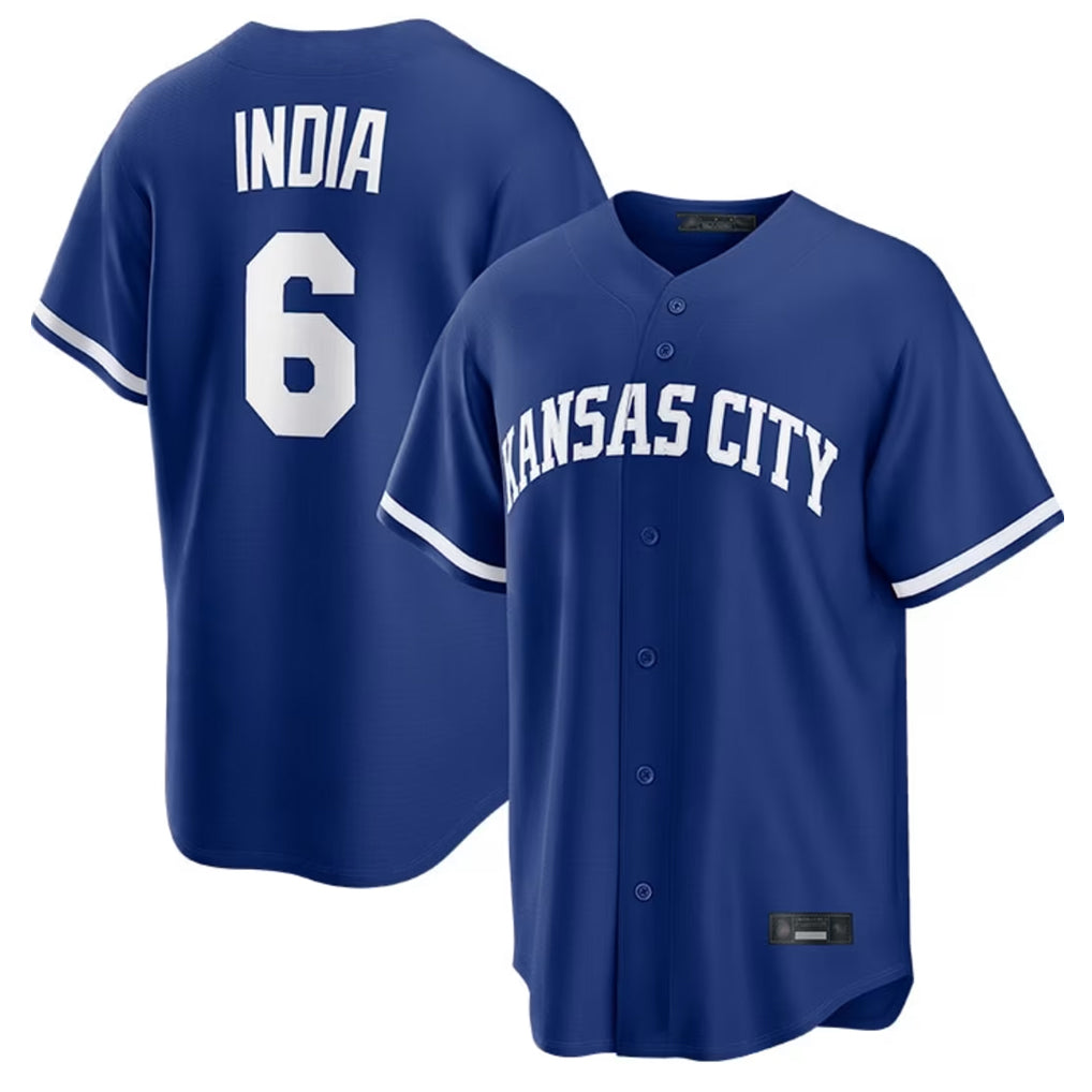 MATTH KC.Royals #6 Jonathan India Player Royal Game Home Stitched Jerseys