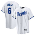 MATTH KC.Royals #6 Jonathan India Player White Home Game Stitched Jerseys